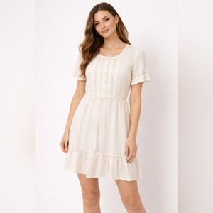 ICHI IVORY DRESS SIZE MEDIUM